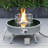 Kliyah Round Propane Smokeless Fire Pit Table