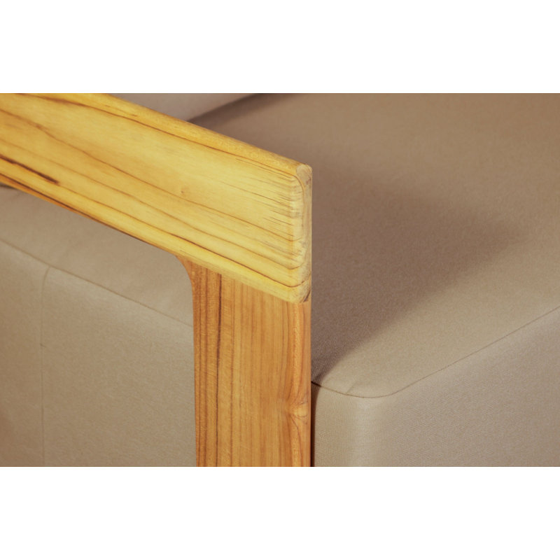 Chaise d'extérieur en bois de teck massif Eclipse, Marron clair, Brun