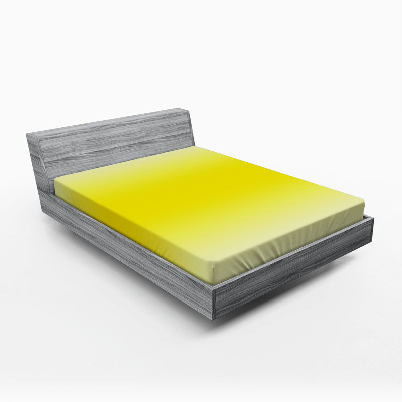 Microfiber Fitted Sheet, Full Fitted Sheet, Yellow Ombre