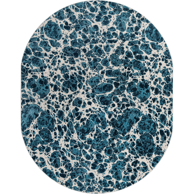 Abstract Indoor Rug, Oval 8' x 10'