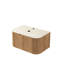Meuble de rangement mural fixe de 76 cm (30 po) pour salle de bain, avec tiroir, comptoir en pierre frittée romaine, fini naturel, structure en contreplaqué, design moderne, teinte beige 1