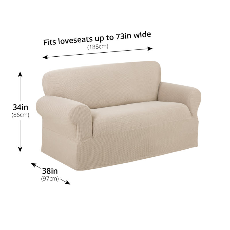 Housse pour causeuse à coussins carrés/rectangulaires, Naturel