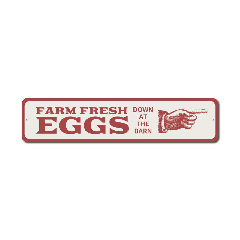 Plaque en aluminium avec œufs, H 4 po x l 18 po x P 0,04 po
