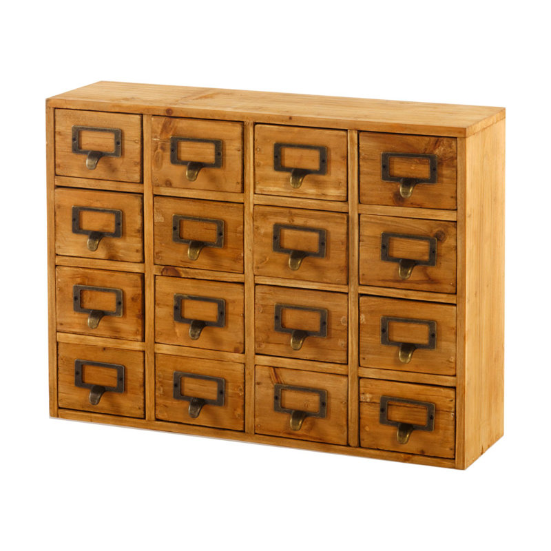 Tovar Solid Wood 46.5 cm W Chest of 16 Drawers
