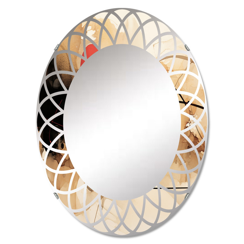 Northleach - Miroir mural moderne ovale, 36 po x 24 po