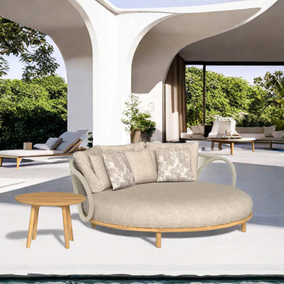 Courtyard balcony leisure patio sofa set 2 - Person Patio Conversation Set with Cushions
