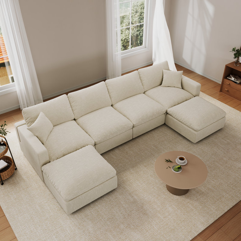 Canapé modulaire rembourré, canapé modulaire Cloud, Beige