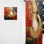 Red Gold Fusion Spiral II - Rideau abstrait obscurcissant à spirales abstraites - 1 panneau-107826370