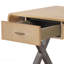 Bureau d'écriture, aluminium doré et gris avec base en métal en forme de X