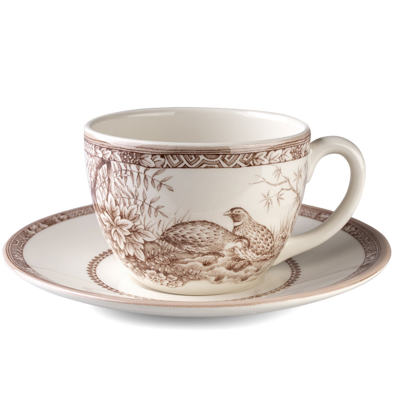Tasse à thé et soucoupe Walburg, Brun