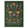 Floral Machine Washable Rug Non-Slip Farmhouse Floor Cover, Stain-Resistant Low Pile Indoor Carpet Mat for Living Room