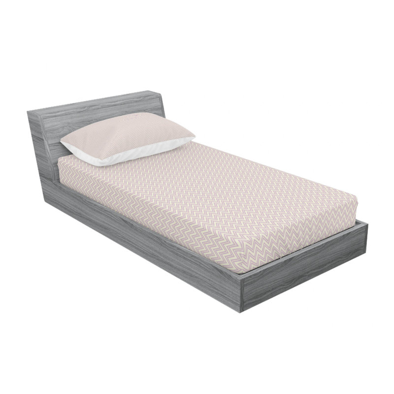 Microfiber Geometric Sheet Set, Twin XL Sheet Set with Fitted Sheet