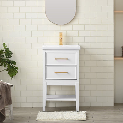 Brodnax 20" Single Bathroom Vanity with Ceramic Top