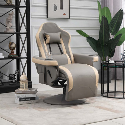 Fauteuil inclinable manuel pivotant en polyuréthane
