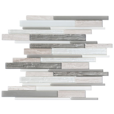 Random Sized Glass/Marble Brick Joint Mosaic Wall & Floor Tile