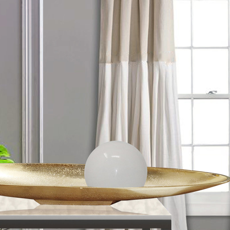 Sculpture sphère blanche