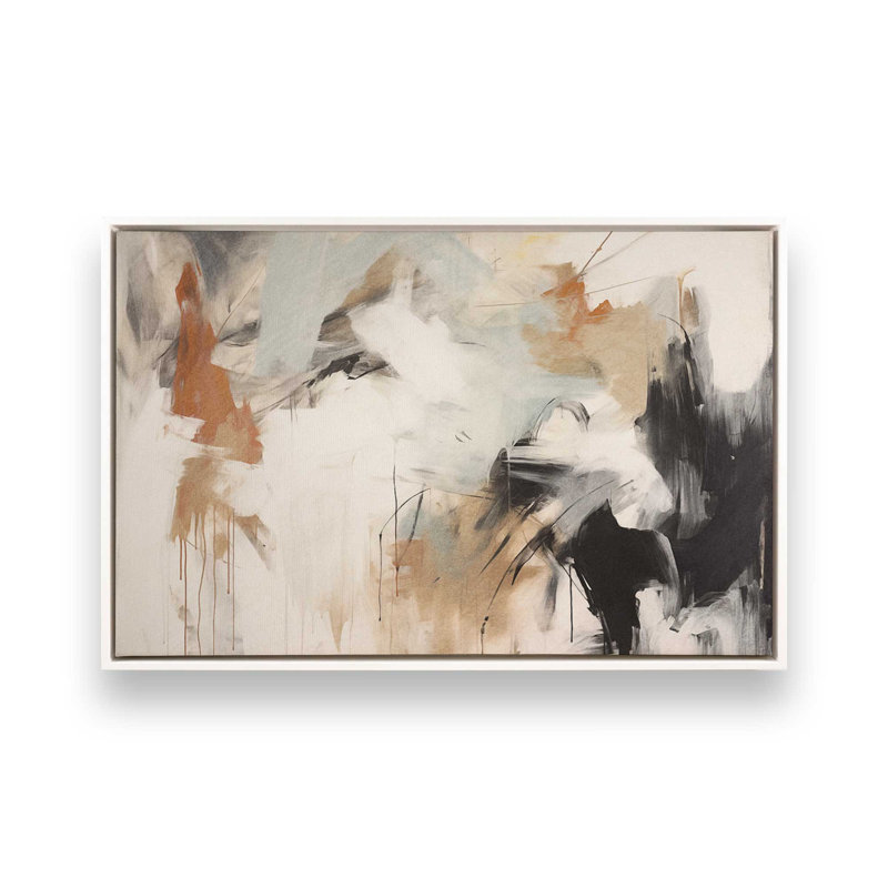 Impression sur toile Chaotic Crescendo, Cadre flottant blanc opaque, 1, H 24,75 po x l 36,75 po