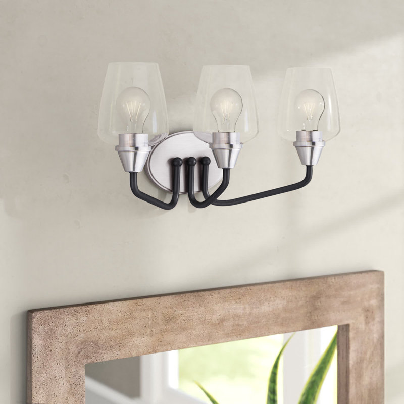 Roseta 3 - Light Dimmable Vanity Light, Black/Satin Nickel