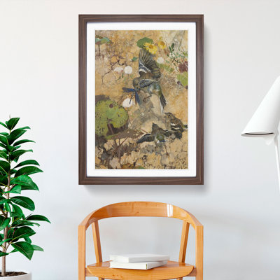 Birds and Dragonflies by Bruno Liljefors - Picture Frame Graphic Art