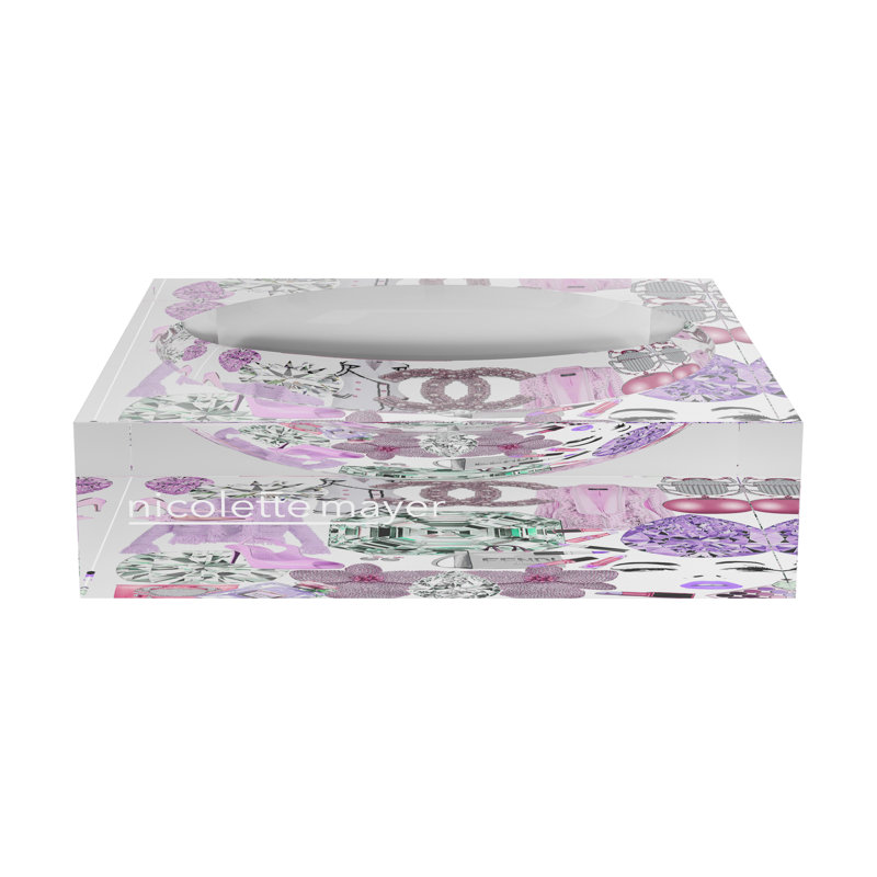 Bougie Acrylic Decorative Tray, 6"W x 6"D x 2"H