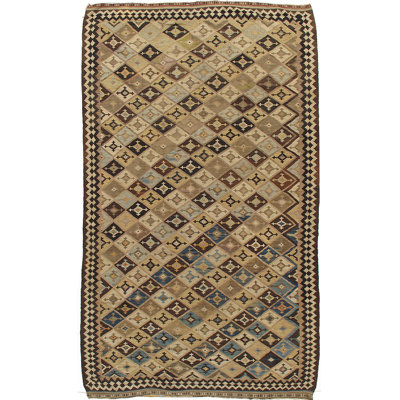 One-of-a-Kind 5'11 X 10'2 1900s Wool Area Rug Beige