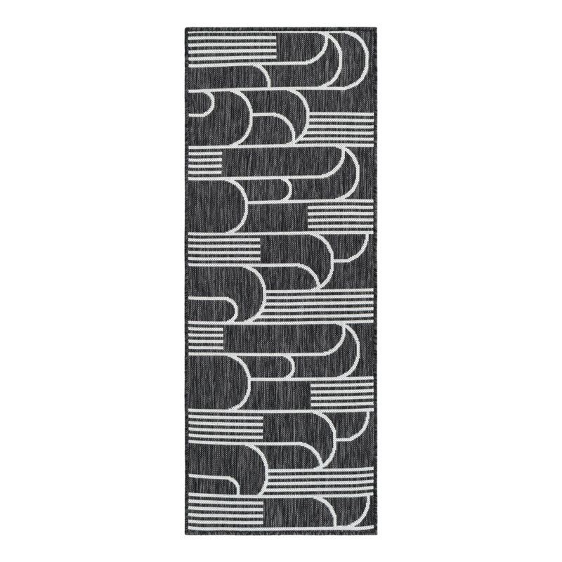 Indoor/Outdoor Modern Area Rug, Runner 2' x 5'3"