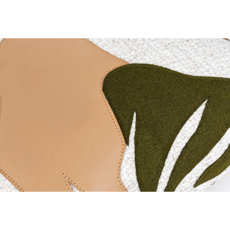 Appliqued Reversible Throw Pillow