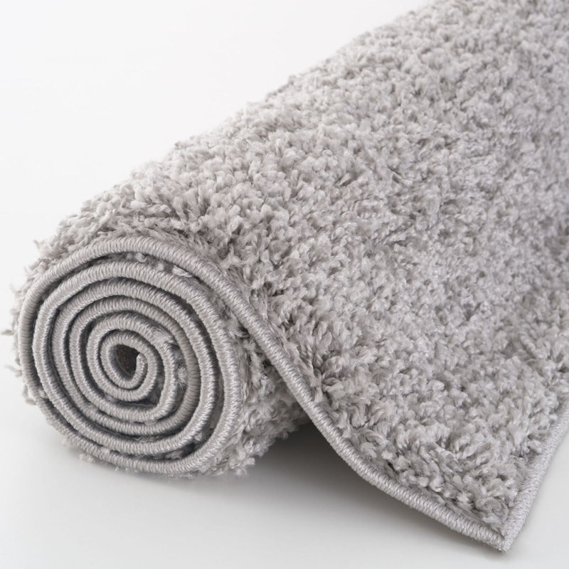 Myshaggy Collection Rugs Solid Design in Grey, Rectangle 80 x 150cm