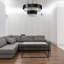 Contemporary Crystal Pendant Chandelier Flush Mount Ceiling Light Fixture for Living Room, Dining Room, Lobby, and Restaurant, E14 Bulbs, Black Finish-570426761-570426756