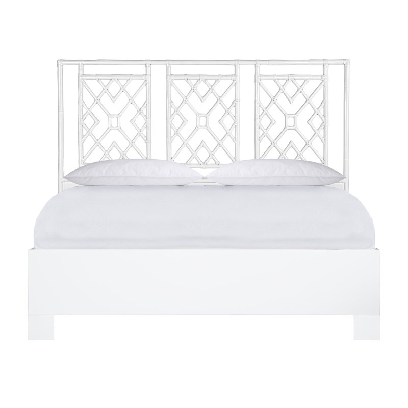 Ananias Platform Bed, White, King