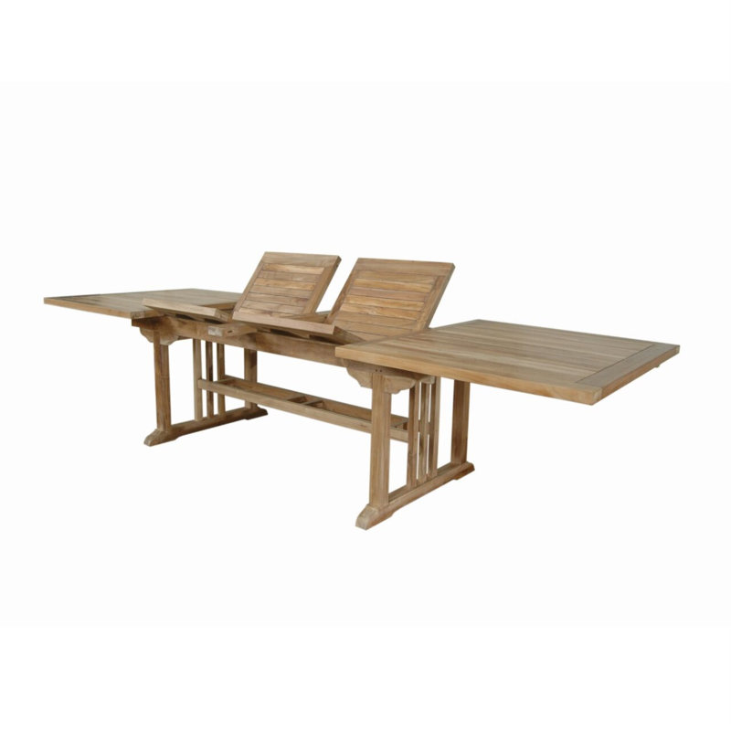 Sahara Outdoor Teak Dining Table, 80" - 126" L