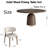 Wabi-Sabi 5Pcs Dark Walnut Round Table Set-257691566-257691560