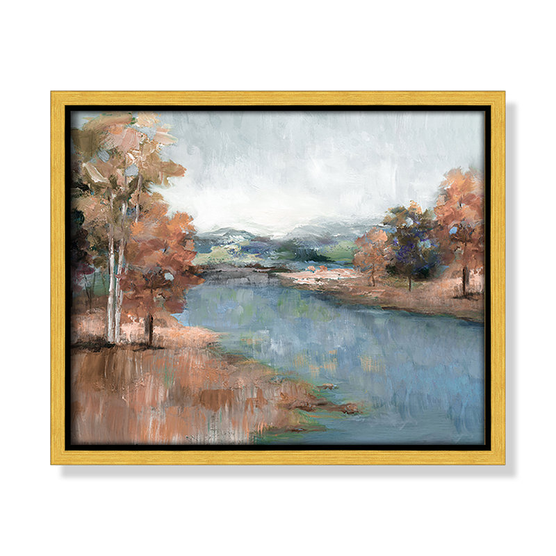 Sandoz Blush Meadow Print by Nan, 9.5" H x 11.5" W, Gold