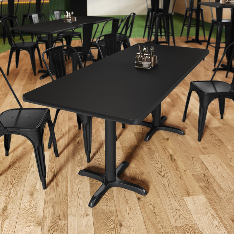 Plateau de table en stratifié commercial réversible, Bois rouge