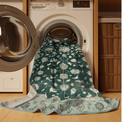 Tapis gris lavable à la machine