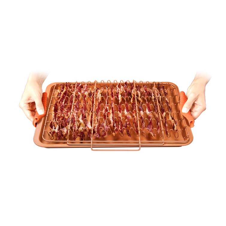 Bacon Bonanza by Gotham Steel Oven Healthier Bacon Drip Rack Tray with Pan