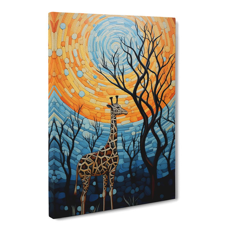 Giraffe Modern - Wrapped Canvas