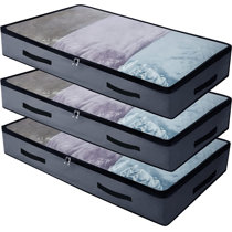 Rebrilliant Foldable Fabric Underbed Storage Set & Reviews