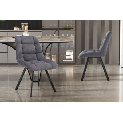Ephemerine 49cm H Upholstered Metal Side Chair