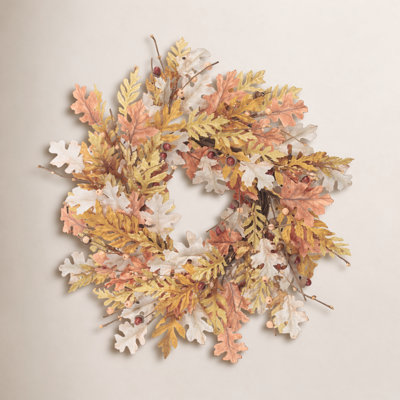 August Grove® 24" Oak Leaf Wreath