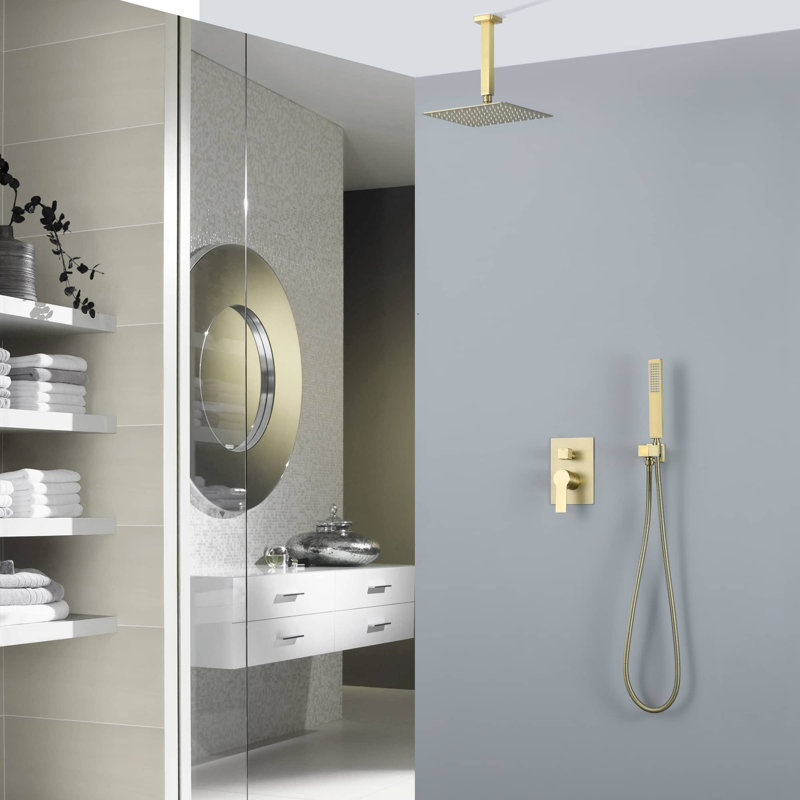 All-In-One Kit with Rough in-Valve, Brushed Gold