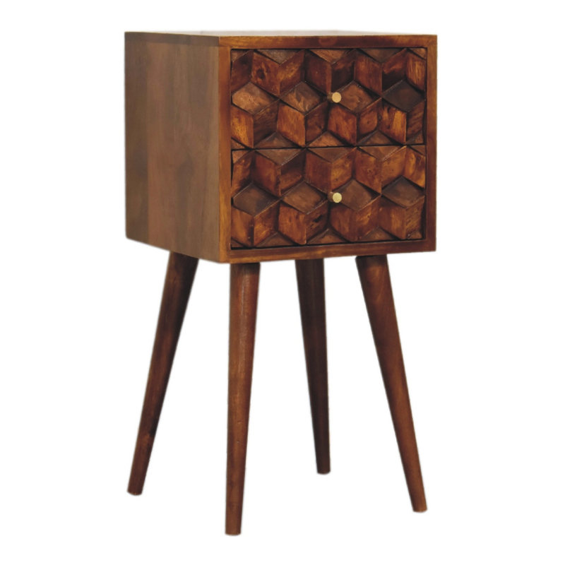 31cm W Solid Wood Bedside Table