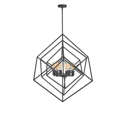 Lustre géométrique à 6 lumières