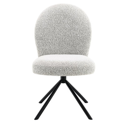De 2 chaises d'appoint pivotantes à boucle grise - revêtement texturé doux, rembourrage en mousse, structure en métal élégant, fonction à 180 degrés, P 26 po x l 20 po H 36, sièges somptueux 42 lb, 180 caractéristiques,