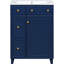 Armoire de salle de bain 24 po - style transitionnel, vaste espace de rangement bleu d'apparence sophistiquée, fonction pratique-134820971