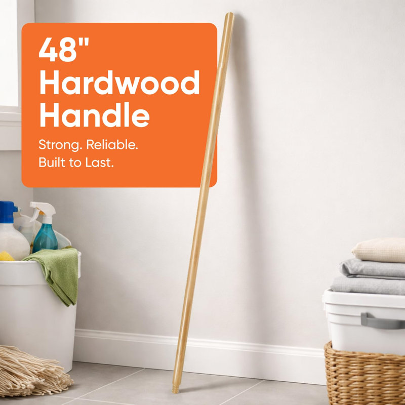 Poignée en bois 48 po Superio Brand - Fil USA, brun, paquet de 2
