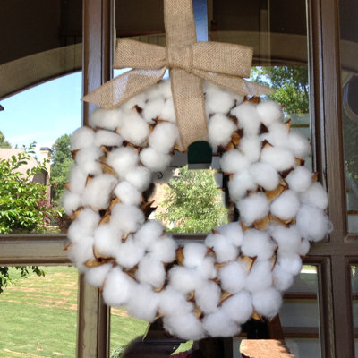 Faux Cotton 10'' Wreath