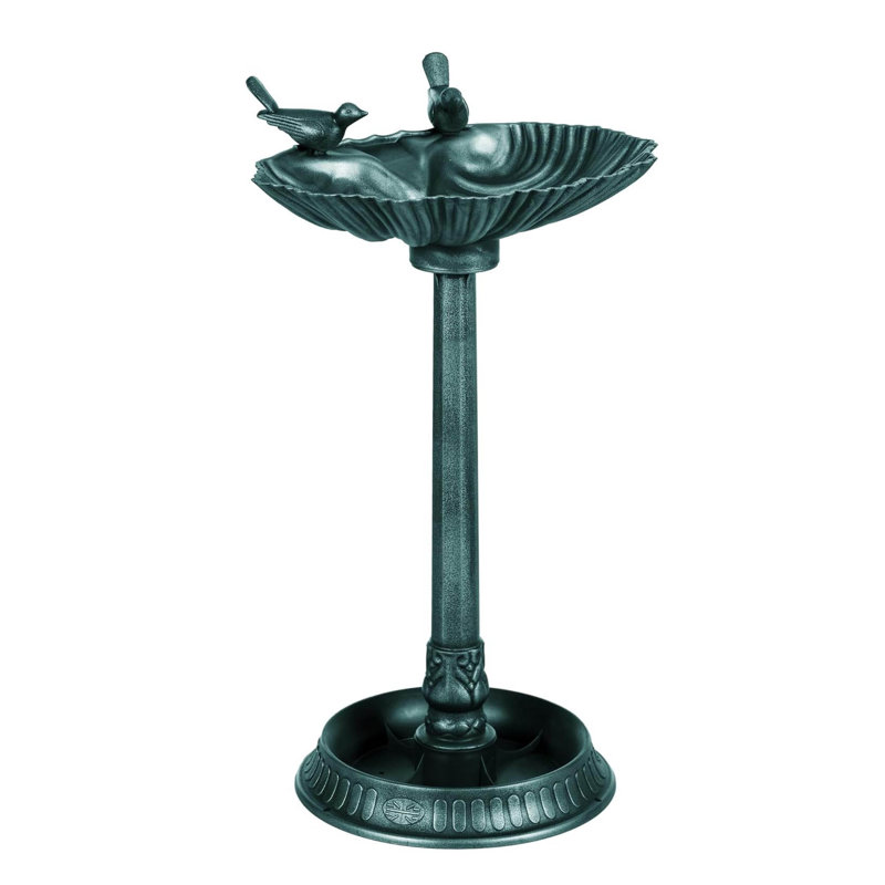 Plastic Birdbath, Green