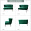 Monica 119cm W Modern 2 Seater Velvet Sofa-784805312