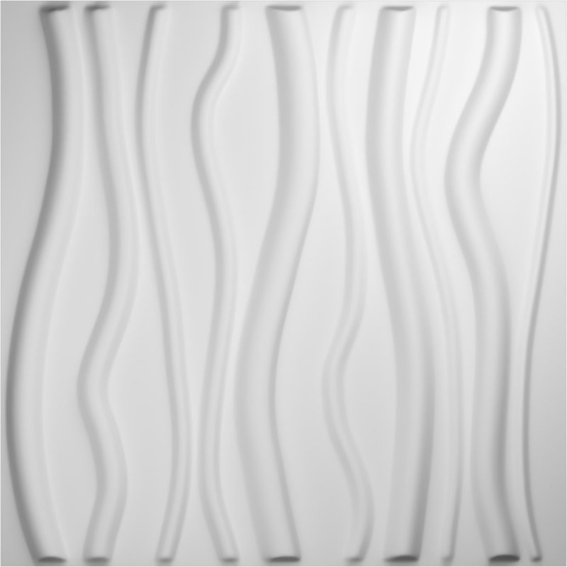 White Textured 3D PVC Decorative Wall Panel